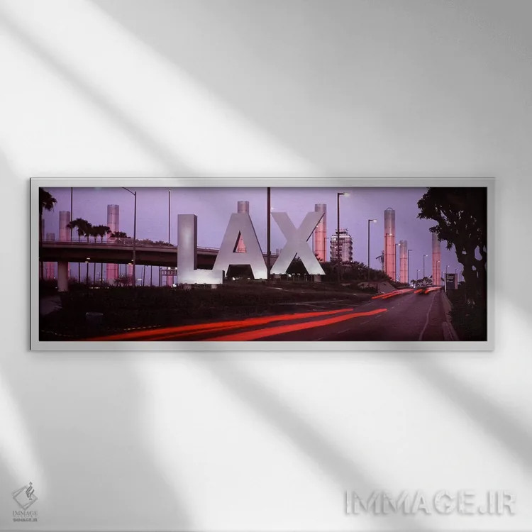 تابلو دکوراتیو Los Angeles International Airport, Los Angeles, Los Ang… اثر پانورامیک ایمجز - نمای قابدار سفید