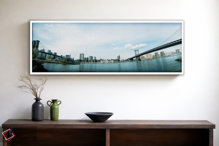 تابلو دکوراتیو Brooklyn bridge, Manhattan Bridge, East River, Brooklyn… اثر پانورامیک ایمجز - D1W