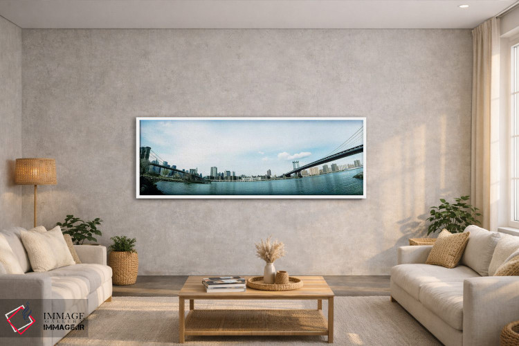 تابلو دکوراتیو Brooklyn bridge, Manhattan Bridge, East River, Brooklyn… اثر پانورامیک ایمجز - D2W