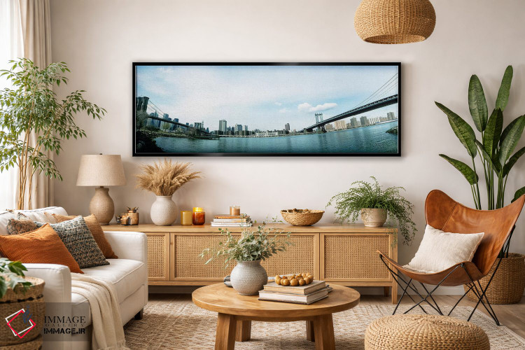 تابلو دکوراتیو Brooklyn bridge, Manhattan Bridge, East River, Brooklyn… اثر پانورامیک ایمجز - D4B