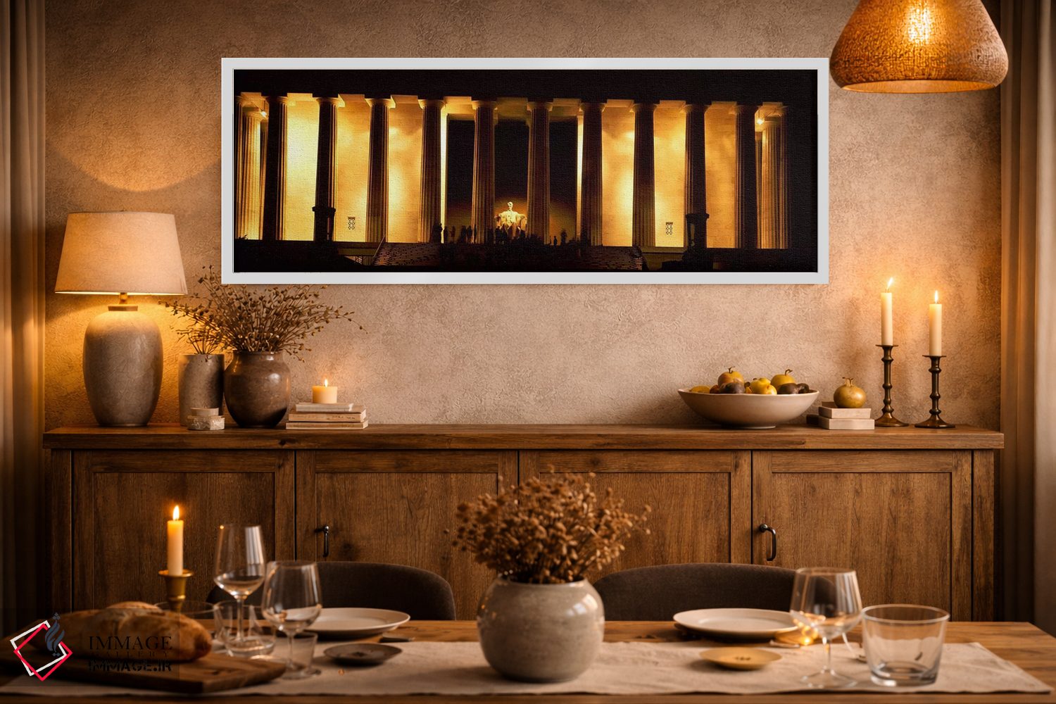 تابلو دکوراتیو Lincoln Memorial, Washington DC, USA,مجسمه آبراهام لینک… اثر پانورامیک ایمجز - D1W