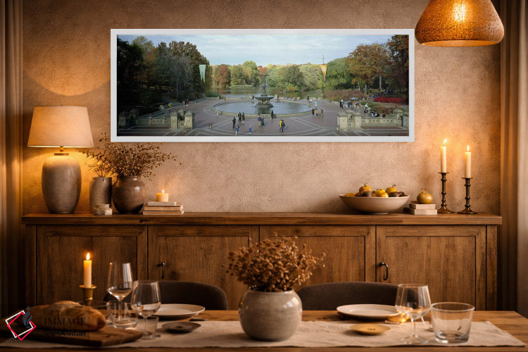 تابلو دکوراتیو Bethesda Fountain, Central Park, Manhattan, New York Ci… اثر پانورامیک ایمجز - D2W