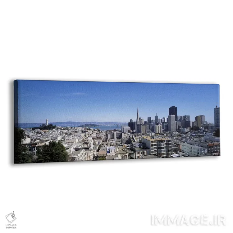 تابلو دکوراتیو Coit Tower, Telegraph Hill, Bay Bridge, San Francisco… اثر پانورامیک ایمجز - نمای پرسپکتیو محصول