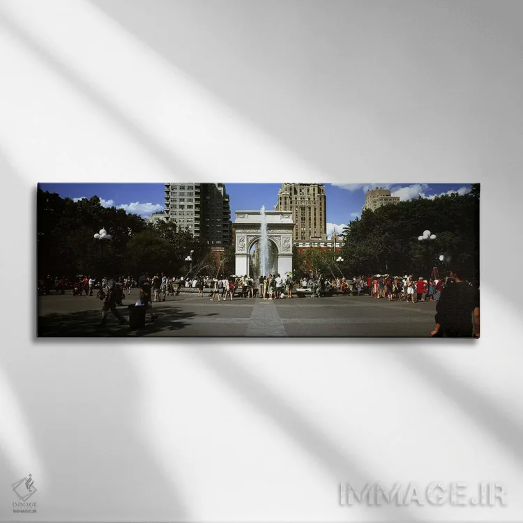 تابلو دکوراتیو Washington Square Arch, Washington Square Park, Manhatt… اثر پانورامیک ایمجز - نمای روبهرو روی دیوار