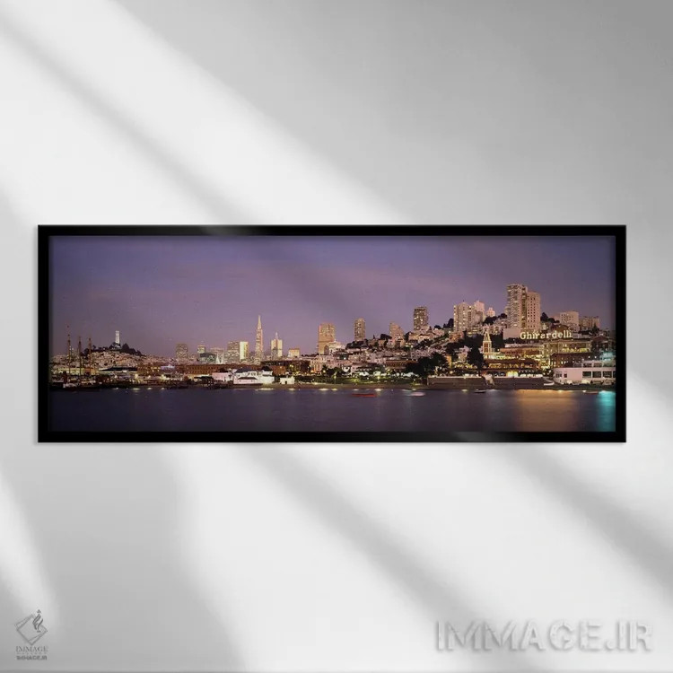 تابلو دکوراتیو Coit Tower, Ghirardelli Square, San Francisco, Californ… اثر پانورامیک ایمجز - نمای قابدار مشکی