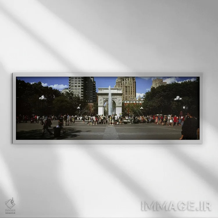 تابلو دکوراتیو Washington Square Arch, Washington Square Park, Manhatt… اثر پانورامیک ایمجز - نمای قابدار سفید