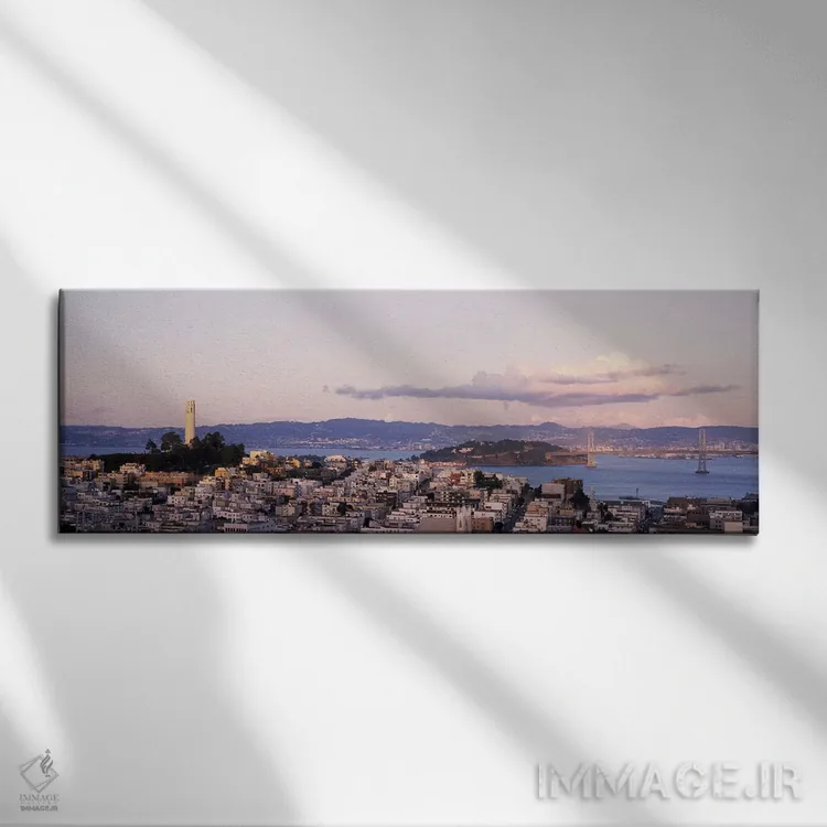 تابلو دکوراتیو Coit Tower, Telegraph Hill, San Francisco, California… اثر پانورامیک ایمجز - نمای روبهرو روی دیوار