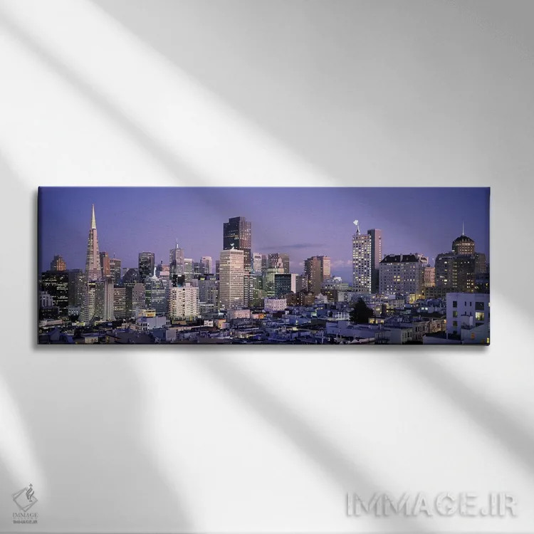 تابلو دکوراتیو San Francisco, California, USA #3,نمای زاویه بالا از یک… اثر پانورامیک ایمجز - نمای روبهرو روی دیوار