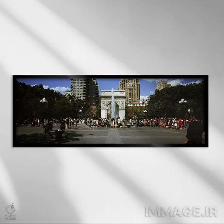 تابلو دکوراتیو Washington Square Arch, Washington Square Park, Manhatt… اثر پانورامیک ایمجز - نمای قابدار مشکی