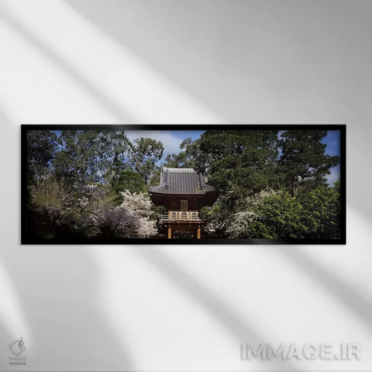 تابلو دکوراتیو Japanese Tea Garden, Golden Gate Park, San Francisco, C… اثر پانورامیک ایمجز - نمای قابدار مشکی