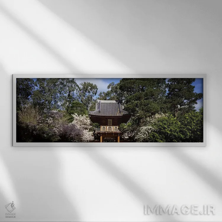 تابلو دکوراتیو Japanese Tea Garden, Golden Gate Park, San Francisco, C… اثر پانورامیک ایمجز - نمای قابدار سفید