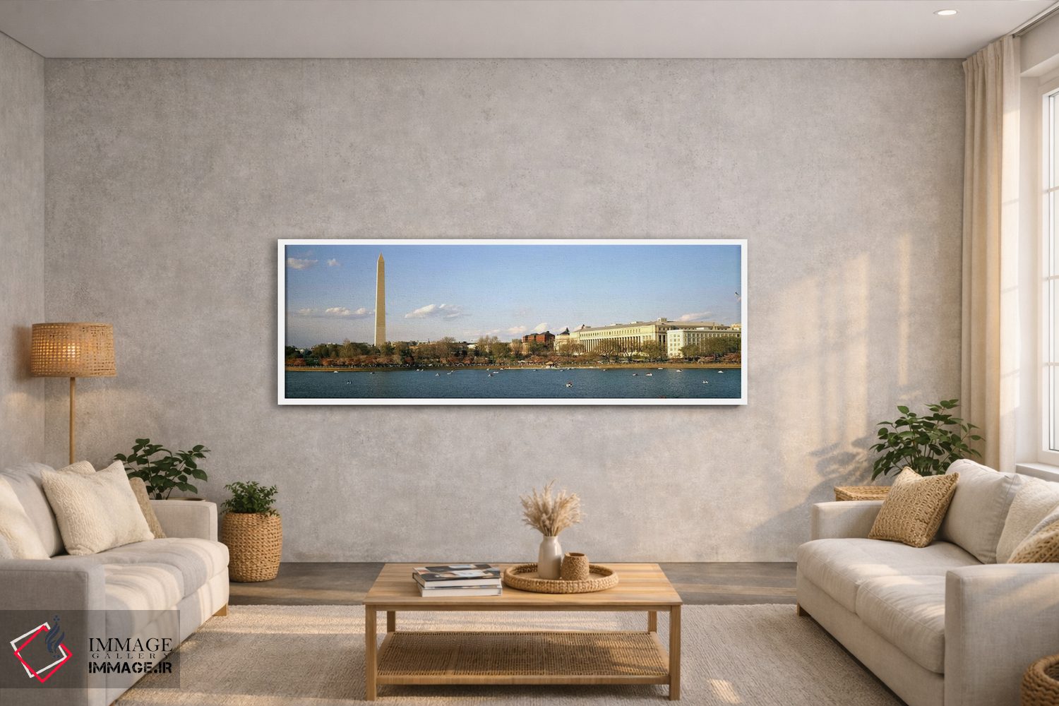 تابلو دکوراتیو Washington Monument, Potomac River, Washington DC, USA… اثر پانورامیک ایمجز - D3W