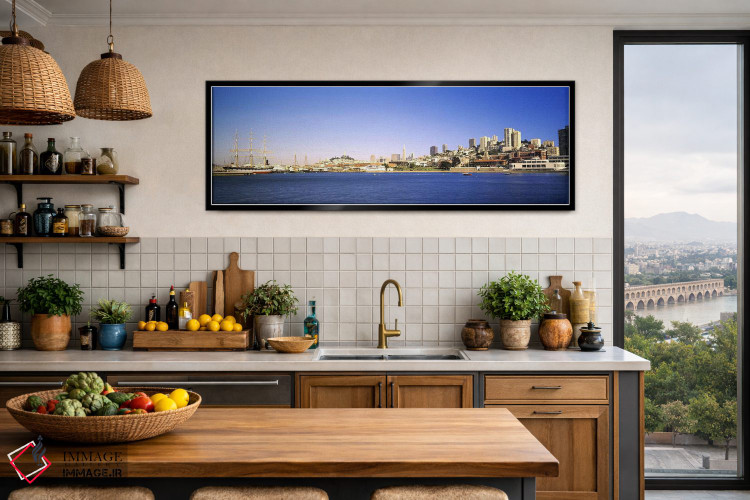 تابلو دکوراتیو Coit Tower, Ghirardelli Square, San Francisco, Californ… اثر پانورامیک ایمجز - D3B