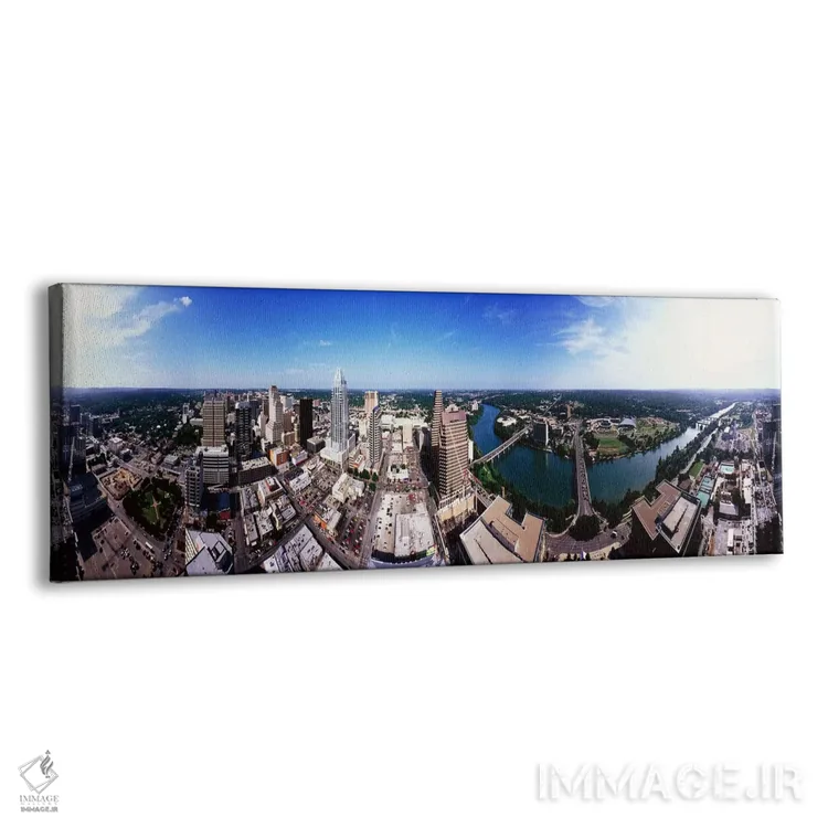 تابلو دکوراتیو Austin, Travis county, Texas, USA,نمای ۳۶۰ درجه از شهر… اثر پانورامیک ایمجز - نمای پرسپکتیو محصول