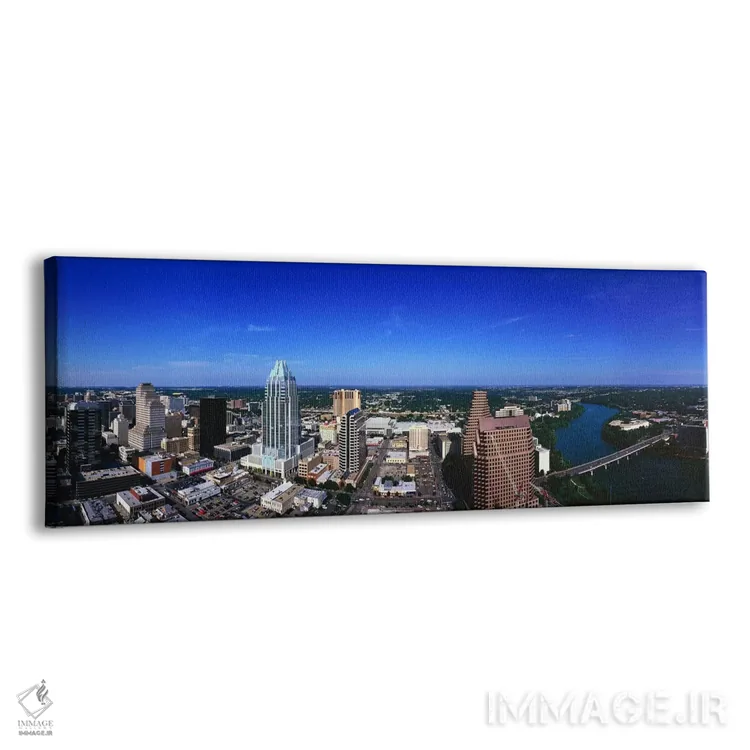تابلو دکوراتیو Austin, Travis county, Texas, USA,نمای هوایی از شهر، آس… اثر پانورامیک ایمجز - نمای پرسپکتیو محصول