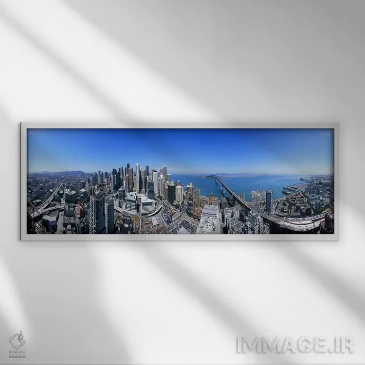 تابلو دکوراتیو Rincon Hill, San Francisco, California, USA,نمای ۳۶۰ در… اثر پانورامیک ایمجز - نمای قابدار سفید