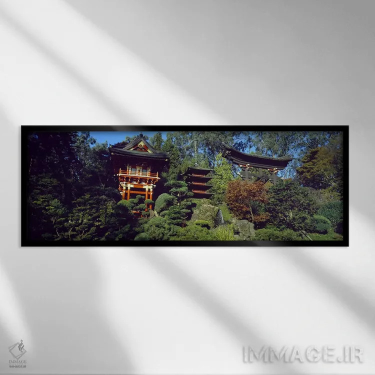 تابلو دکوراتیو Japanese Tea Garden, Golden Gate Park, Asian Art Museum… اثر پانورامیک ایمجز - نمای قابدار مشکی