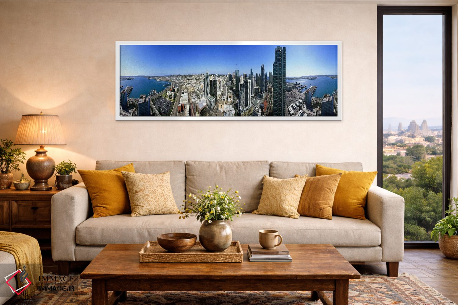 تابلو دکوراتیو San Diego, California, USA,نمای ۳۶۰ درجه از شهر، سن دیگ… اثر پانورامیک ایمجز - D4W