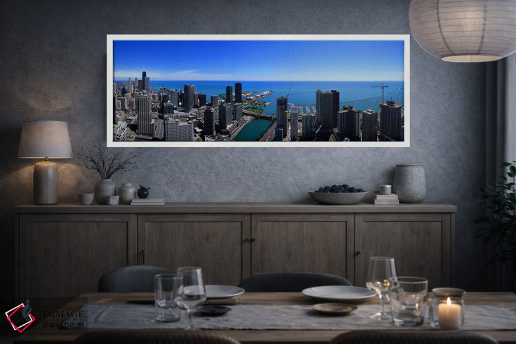 تابلو دکوراتیو Chicago River, Chicago, Cook County, Illinois, USA,ساخت… اثر پانورامیک ایمجز - D3W