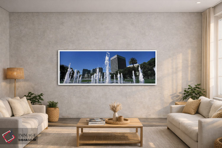 تابلو دکوراتیو Plaza De Cesar Chavez, Downtown San Jose, San Jose, San… اثر پانورامیک ایمجز - D2W
