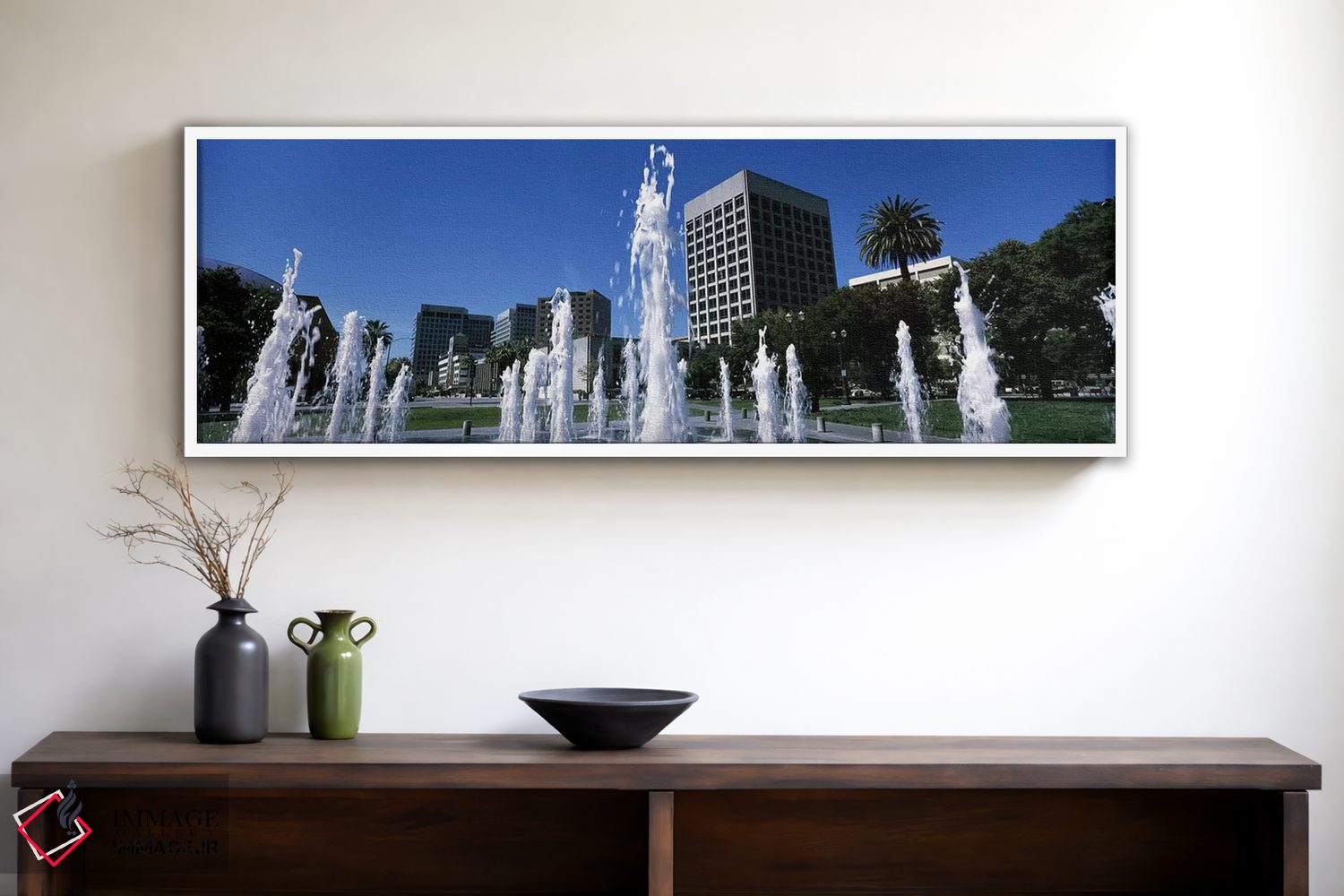 تابلو دکوراتیو Plaza De Cesar Chavez, Downtown San Jose, San Jose, San… اثر پانورامیک ایمجز - D1W