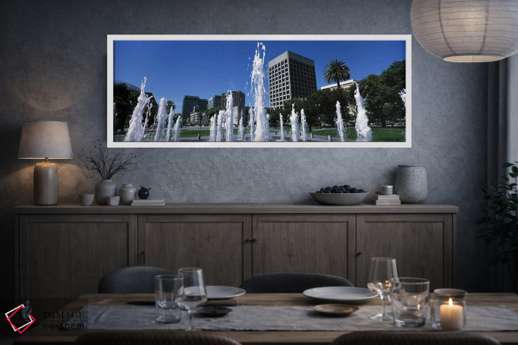 تابلو دکوراتیو Plaza De Cesar Chavez, Downtown San Jose, San Jose, San… اثر پانورامیک ایمجز - D3W