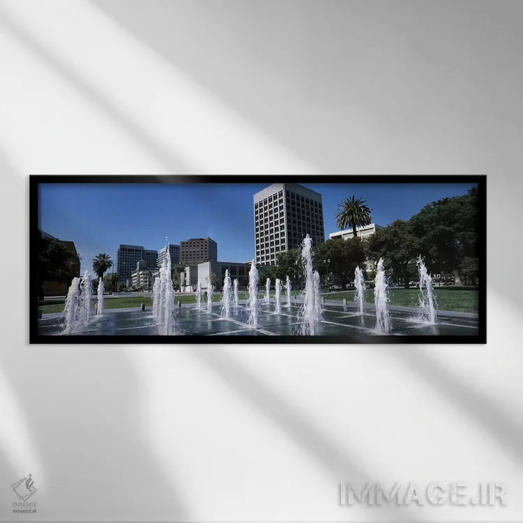 تابلو دکوراتیو Downtown San Jose, San Jose, Santa Clara County, Califo… اثر پانورامیک ایمجز - نمای قابدار مشکی