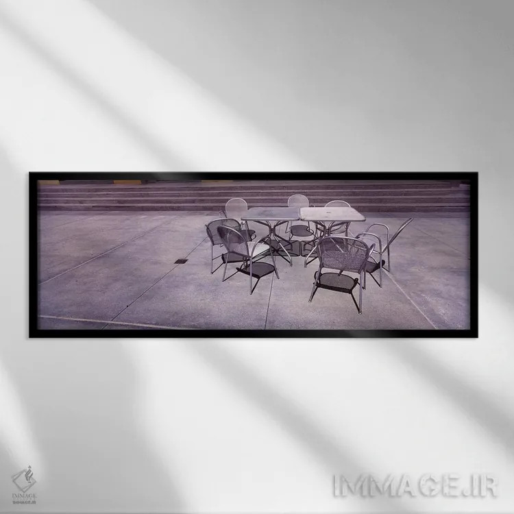 تابلو دکوراتیو Santa Clara County, California, USA,میز و صندلی های خیا… اثر پانورامیک ایمجز - نمای قابدار مشکی