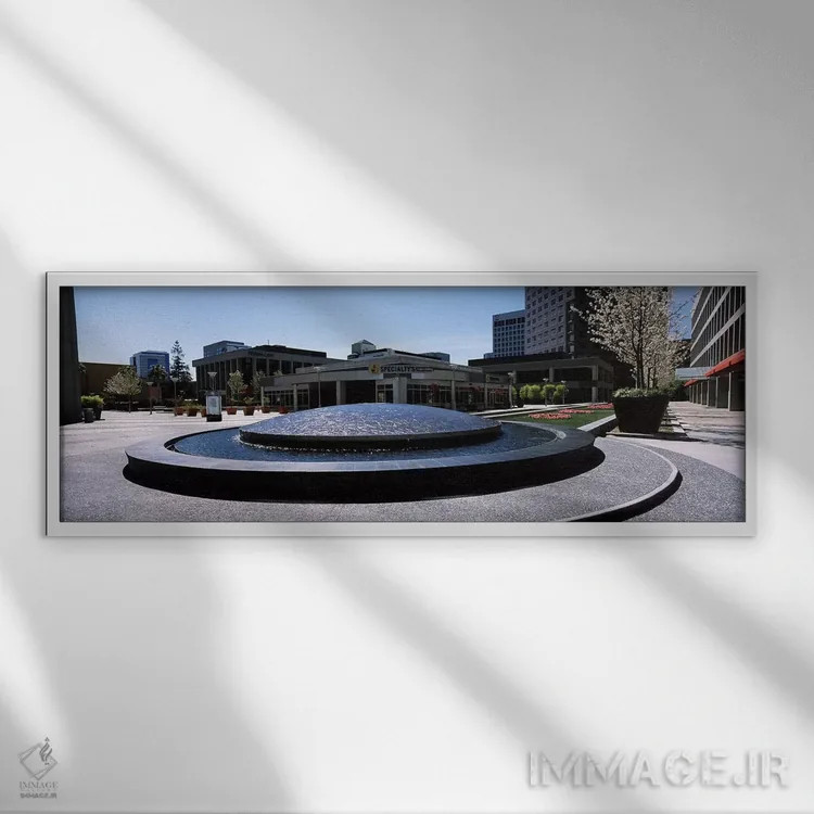 تابلو دکوراتیو Downtown San Jose, San Jose, Santa Clara County, Califo… اثر پانورامیک ایمجز - نمای قابدار سفید