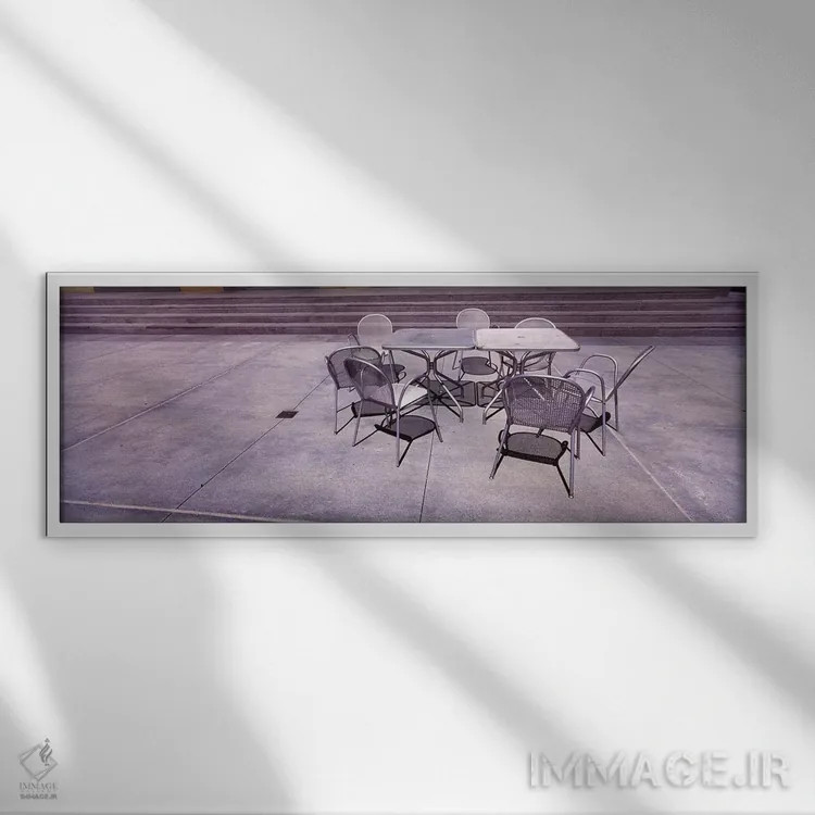 تابلو دکوراتیو Santa Clara County, California, USA,میز و صندلی های خیا… اثر پانورامیک ایمجز - نمای قابدار سفید