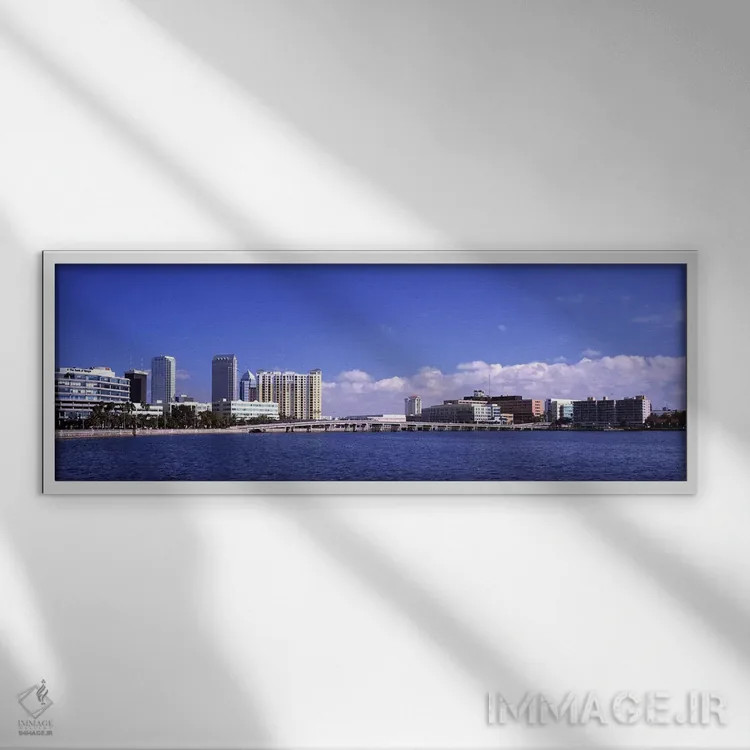 تابلو دکوراتیو Hillsborough Bay, Tampa, Hillsborough County, Florida… اثر پانورامیک ایمجز - نمای قابدار سفید