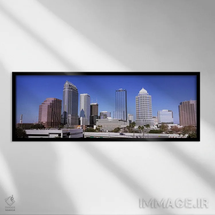 تابلو دکوراتیو Tampa, Hillsborough County, Florida, USA,آسمان خراش در… اثر پانورامیک ایمجز - نمای قابدار مشکی