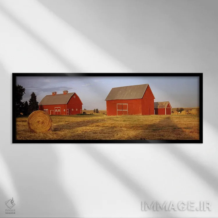 تابلو دکوراتیو Palouse, Whitman County, Washington State, USA,انبارهای… اثر پانورامیک ایمجز - نمای قابدار مشکی