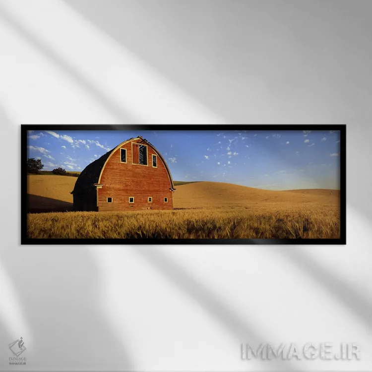 تابلو دکوراتیو Palouse, Whitman County, Washington State, USA #4,انبار… اثر پانورامیک ایمجز - نمای قابدار مشکی