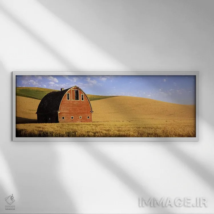 تابلو دکوراتیو Palouse, Whitman County, Washington State, USA #3,انبار… اثر پانورامیک ایمجز - نمای قابدار سفید