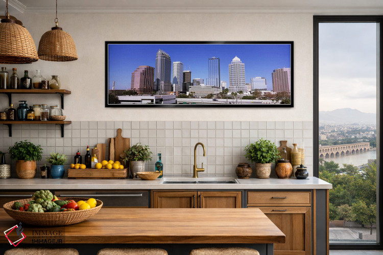 تابلو دکوراتیو Tampa, Hillsborough County, Florida, USA,آسمان خراش در… اثر پانورامیک ایمجز - D3B