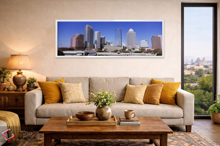 تابلو دکوراتیو Tampa, Hillsborough County, Florida, USA,آسمان خراش در… اثر پانورامیک ایمجز - D5W