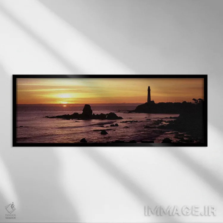 تابلو دکوراتیو Pigeon Point Lighthouse, San Mateo County, California… اثر پانورامیک ایمجز - نمای قابدار مشکی