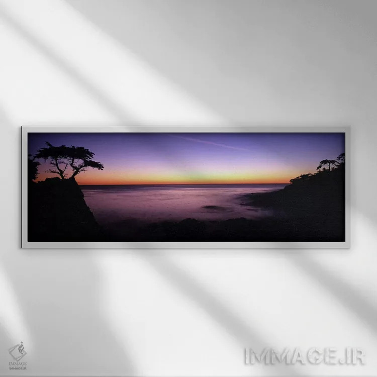 تابلو دکوراتیو 17-Mile Drive, Pebble Beach, Monterey County, Californi… اثر پانورامیک ایمجز - نمای قابدار سفید