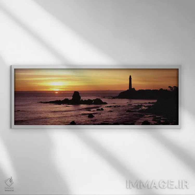 تابلو دکوراتیو Pigeon Point Lighthouse, San Mateo County, California… اثر پانورامیک ایمجز - نمای قابدار سفید