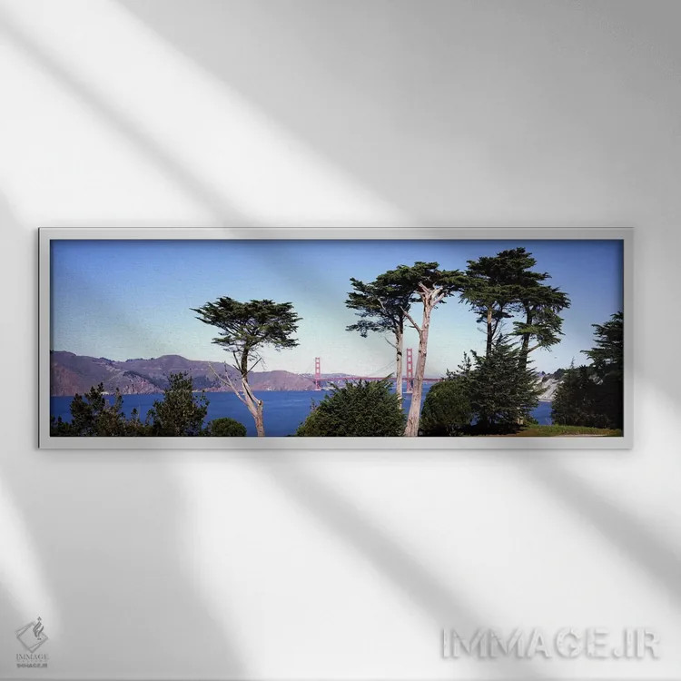 تابلو دکوراتیو Golden Gate Bridge, San Francisco Bay, San Francisco, C… اثر پانورامیک ایمجز - نمای قابدار سفید