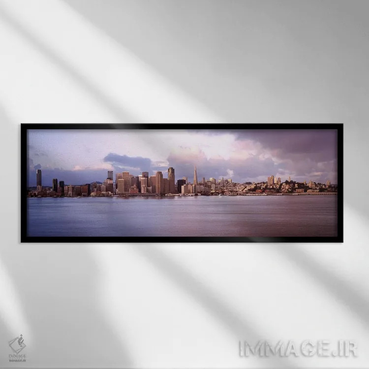تابلو دکوراتیو San Francisco Bay, California, USA,خط افق سان فرانسیسکو… اثر پانورامیک ایمجز - نمای قابدار مشکی