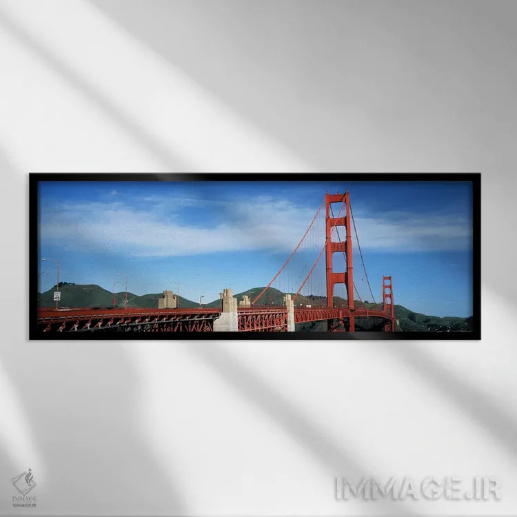 تابلو دکوراتیو Golden Gate Bridge, San Francisco Bay, San Francisco, C… اثر پانورامیک ایمجز - نمای قابدار مشکی