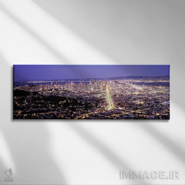تابلو دکوراتیو San Francisco, California, USA,نمای هوایی از شهر، سان ف… اثر پانورامیک ایمجز - نمای روبهرو روی دیوار
