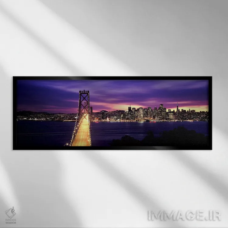 تابلو دکوراتیو Bay Bridge, San Francisco Bay, San Francisco, Californi… اثر پانورامیک ایمجز - نمای قابدار مشکی