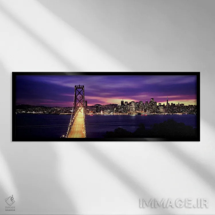 تابلو دکوراتیو Bay Bridge, San Francisco Bay, San Francisco, Californi… اثر پانورامیک ایمجز - نمای قابدار مشکی
