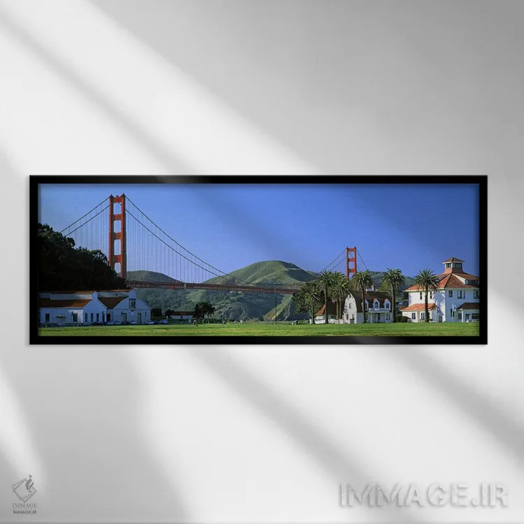 تابلو دکوراتیو Golden Gate Bridge, Crissy Field, San Francisco, Califo… اثر پانورامیک ایمجز - نمای قابدار مشکی