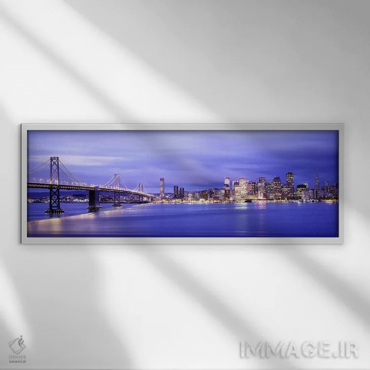 تابلو دکوراتیو San Francisco Bay, San Francisco, California, USA,پل رو… اثر پانورامیک ایمجز - نمای قابدار سفید