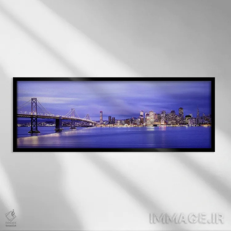 تابلو دکوراتیو San Francisco Bay, San Francisco, California, USA,پل رو… اثر پانورامیک ایمجز - نمای قابدار مشکی