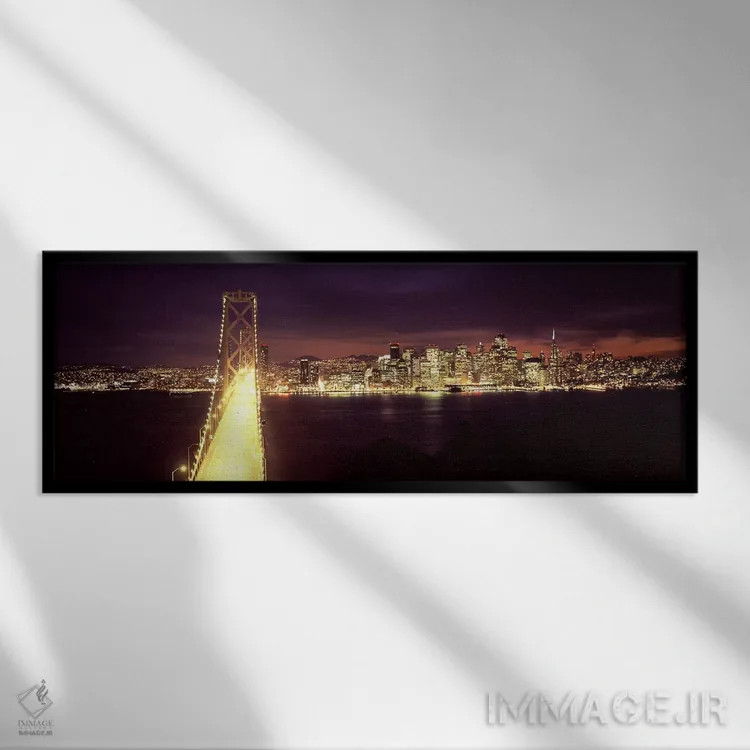 تابلو دکوراتیو Bay Bridge, San Francisco Bay, San Francisco, Californi… اثر پانورامیک ایمجز - نمای قابدار مشکی